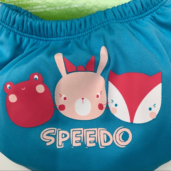 Speedo UV Baby Kids Blue & Pink Swim Diaper W/ Snaps Animal Graphic Small 6 Mo - Picture 4 of 16